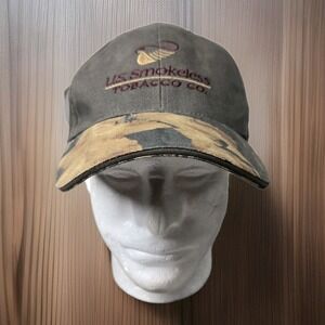 Mossy Oak US Smokeless Tobacco Co Cap Adjustable Brown With Camo Brim NWT